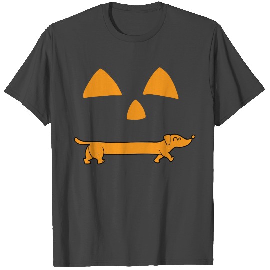 Funny Halloween Pumpkin Dachshund Costume T Shirts