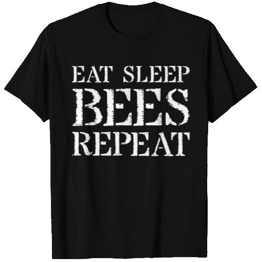 Beekeeper T Shirts Gift For Beekeeping Eat Sleep