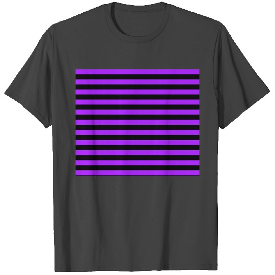 purple Black Striped Witch Halloween T Shirts