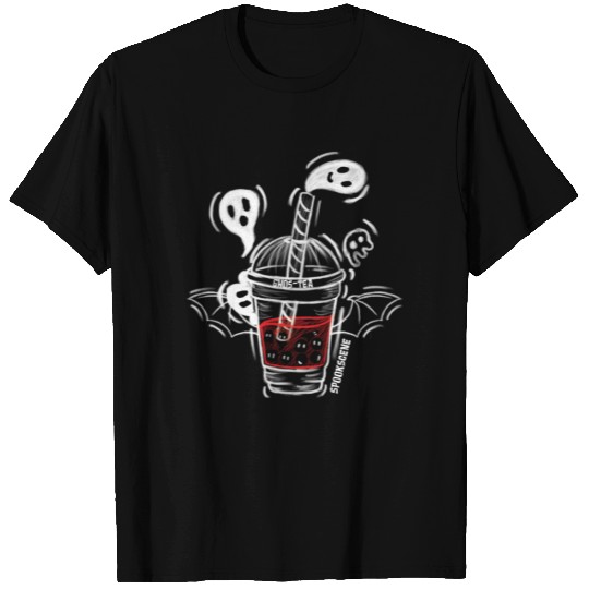 Bubble Ghost Milk Tea Horror Scary Halloween T Shirts
