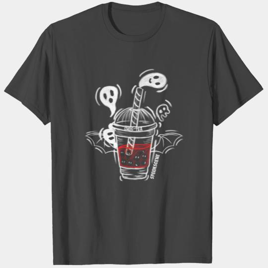 Bubble Ghost Milk Tea Horror Scary Halloween T Shirts