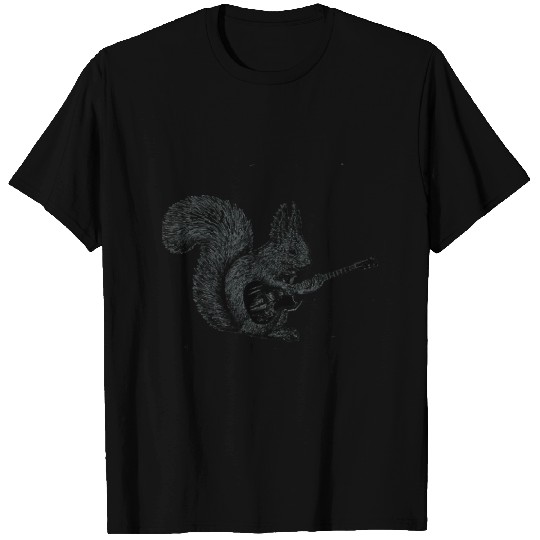 Squirrel Playing Guitar T Shirts