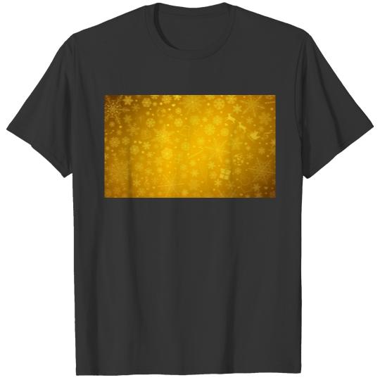 Abstract Yellow Christmas Winter Pattern T Shirts