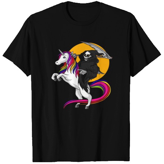 Halloween Unicorn Halloween Pumpkin Grim Reaper T Shirts