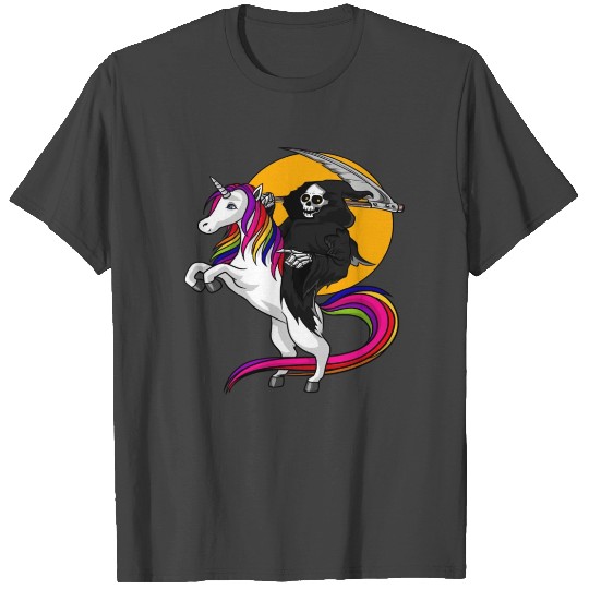 Halloween Unicorn Halloween Pumpkin Grim Reaper T Shirts