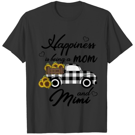 Sunflower Grandma Happiness is being a Mom T Shirts