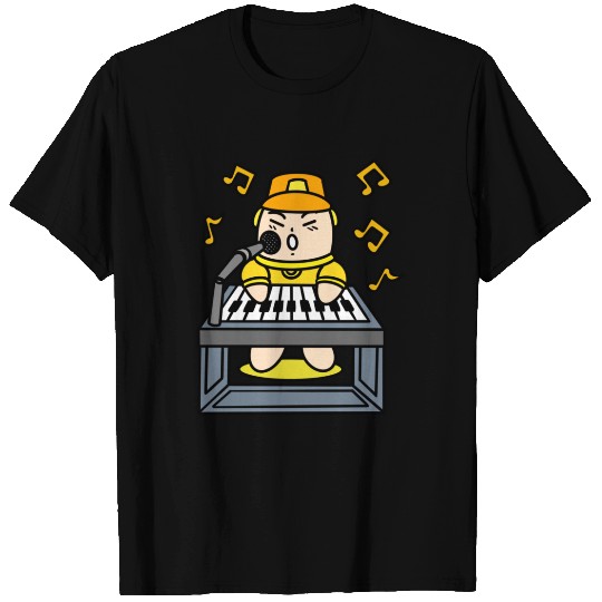 Boy singing with electric piano T Shirts