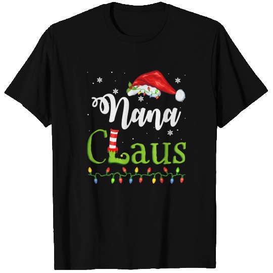 Funny Santa Nana Claus Christmas Matching Family T Shirts