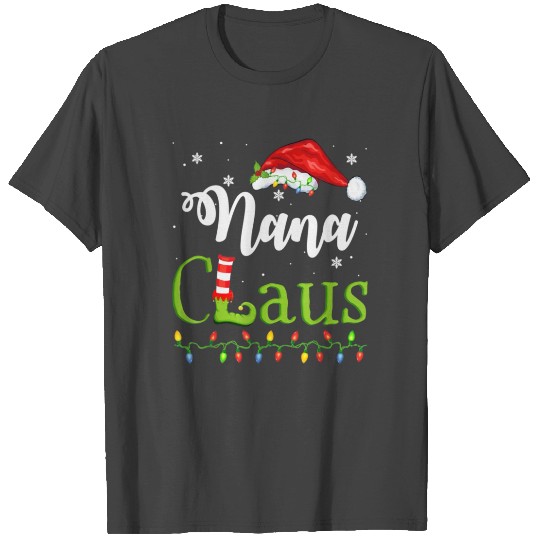 Funny Santa Nana Claus Christmas Matching Family T Shirts
