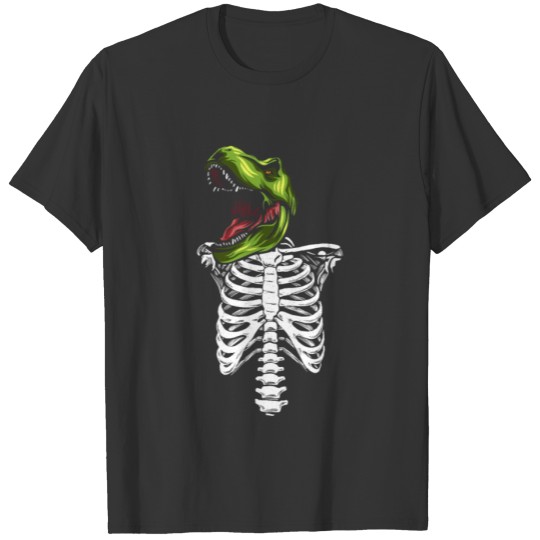 Halloween Dino Skeleton I Funny Halloween Dinosaur T Shirts
