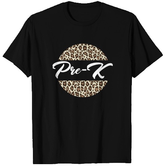 Pre-K Cheetah Print Back To School Teacher Student T Shirts