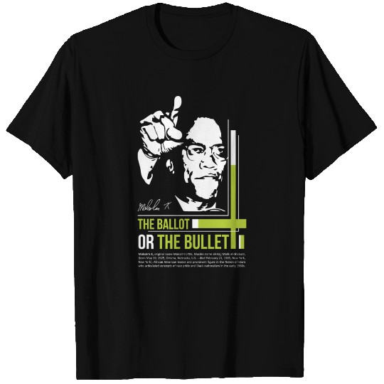 MALCOLM X Education Quote T Shirts