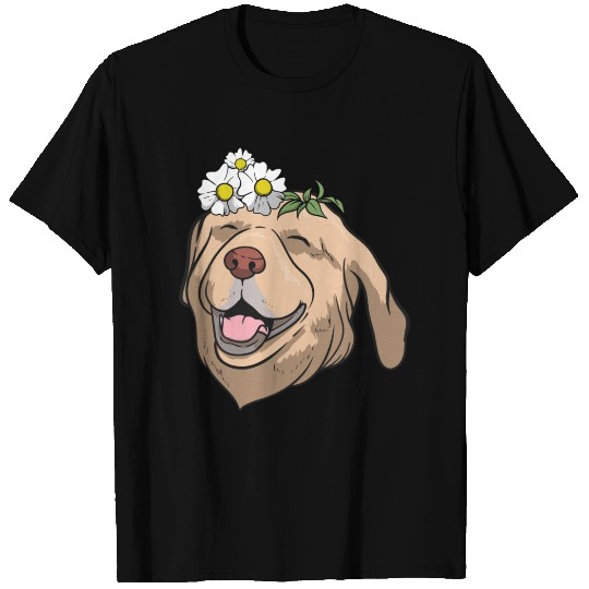 Dog Labrador Flower T Shirts