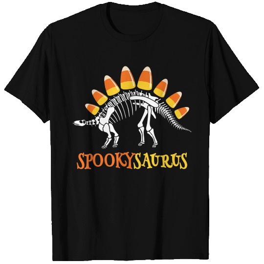 Funny Spookysaurus Candy Corn Dinosaur Halloween T Shirts