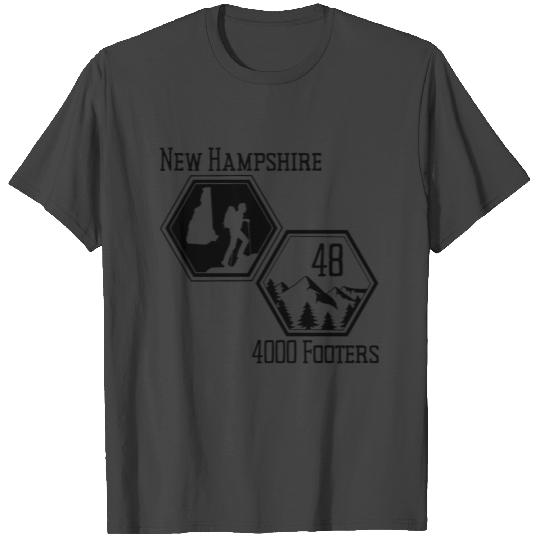 Hike New Hampshire 48 4000 Footers (2 hexagons) T Shirts