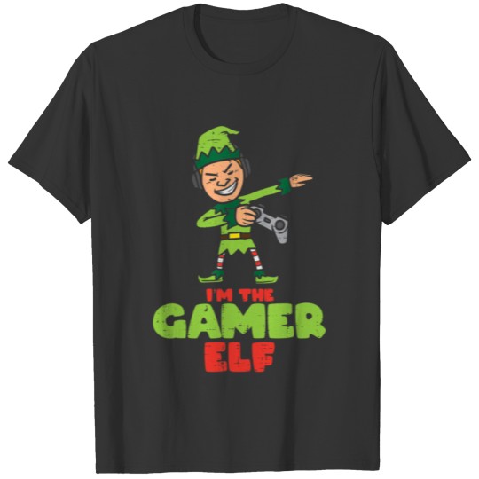 Gamer Elf Dab Xmas PJ Christmas Pajamas Family Boy T Shirts