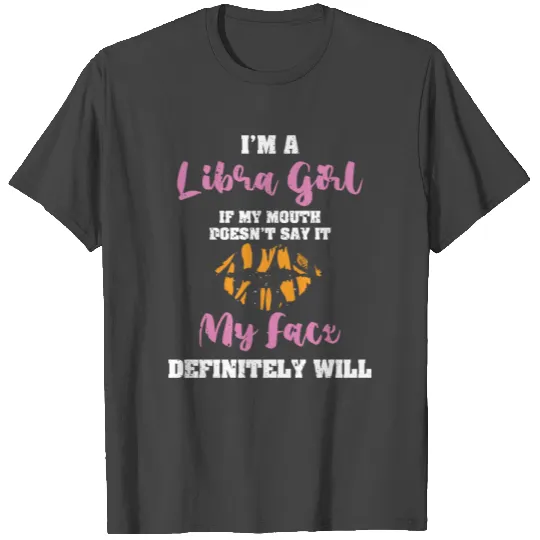 Leopard Lips Zodiac Funny Libra Girl For Women T Shirts