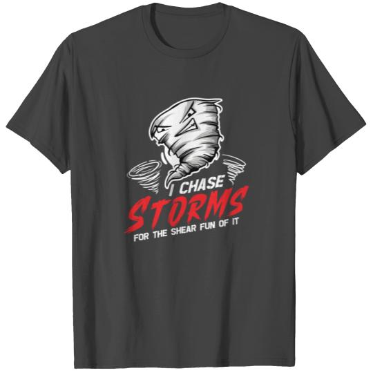 Meteorology Kids Tornado Storm Chasing Storm Fan T Shirts