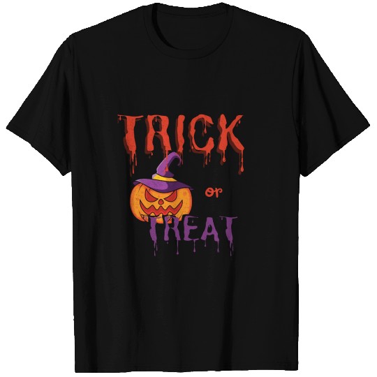 Trick or Treat Funny Halloween Pumpkin T Shirts