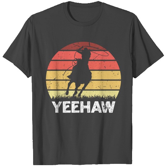 Yeehaw Western Cowboy Bull Riding Rodeo T Shirts