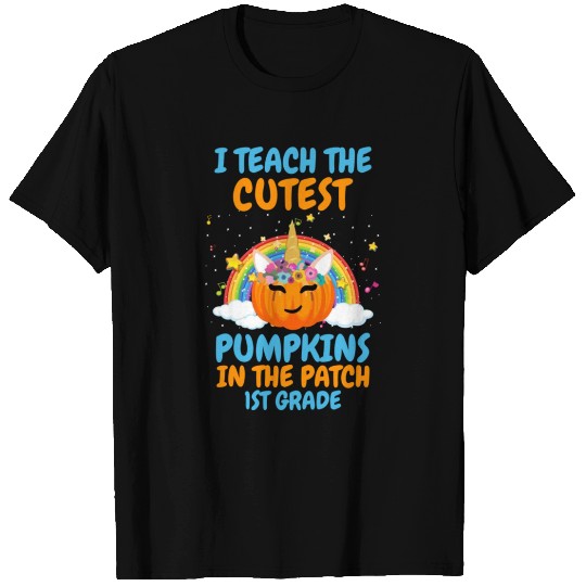 Cutest Pumpkins Patch 1st Grade Teacher Halloween T Shirts