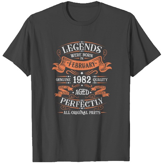 Born In February 1982 40th Birthday Awesome, Epic, T Shirts