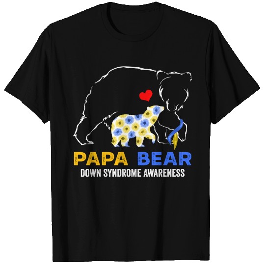Papa Bear Down Syndrome Awareness T Shirts