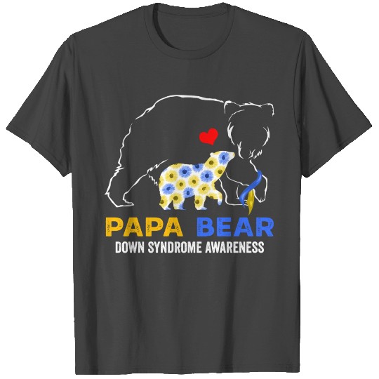 Papa Bear Down Syndrome Awareness T Shirts