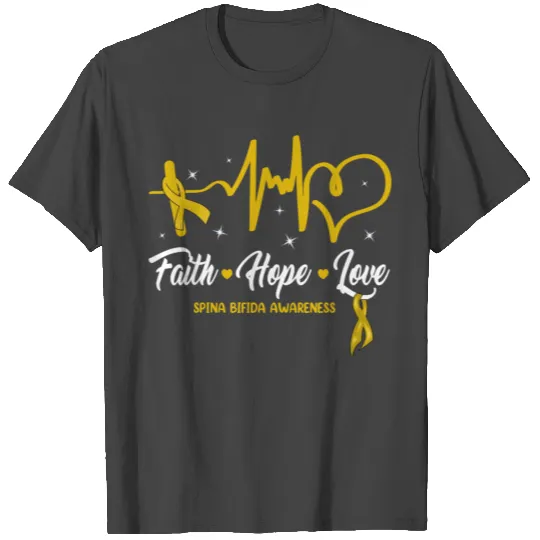Faith Hope Love Spina Bifida Awareness T Shirts