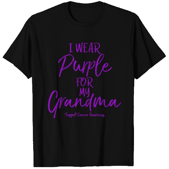 I Wear Purple for My Grandma T Shirts for Grandkids P