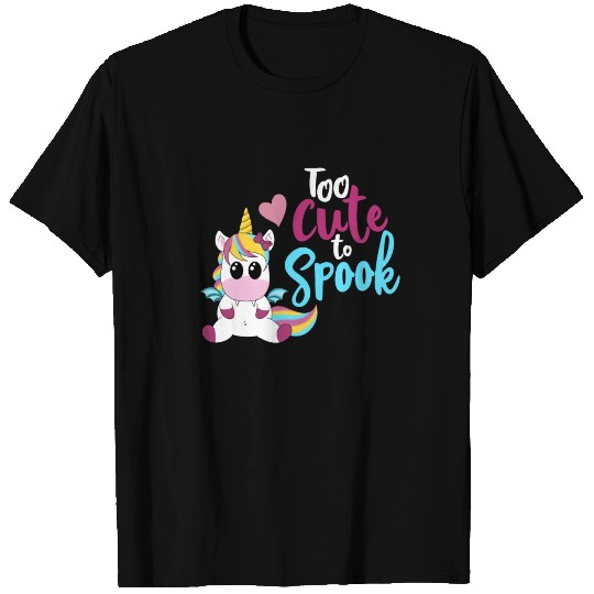 Bat Unicorn - Too cute to spook T Shirts