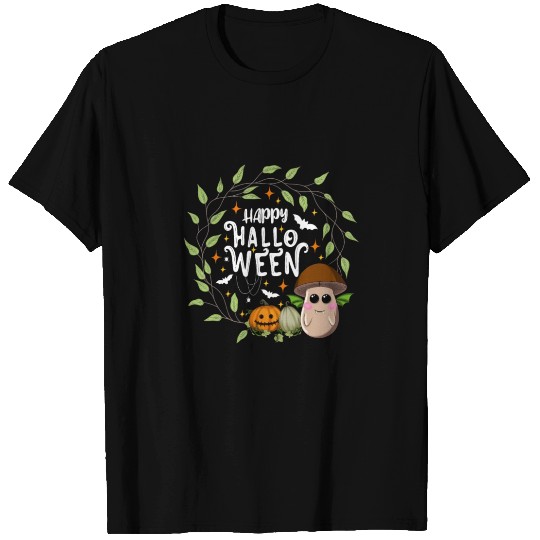 Bat Mushroom 'brown' - Happy Halloween T Shirts