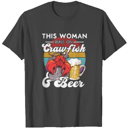 This Woman Runs on Crawfish and Beer, Cajun & T Shirts
