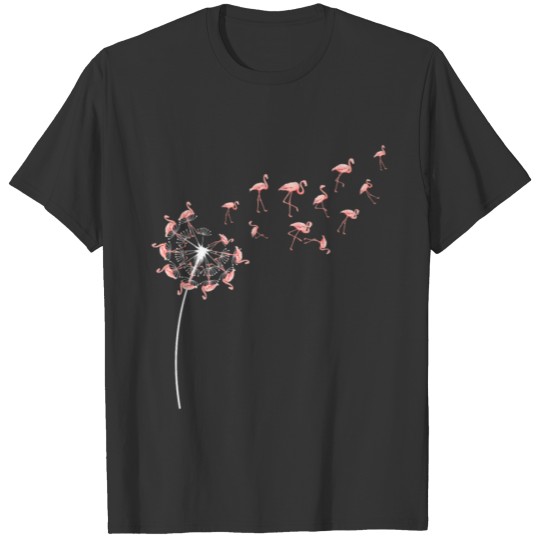 Funny Flower Dandelion Flamingo T Shirts
