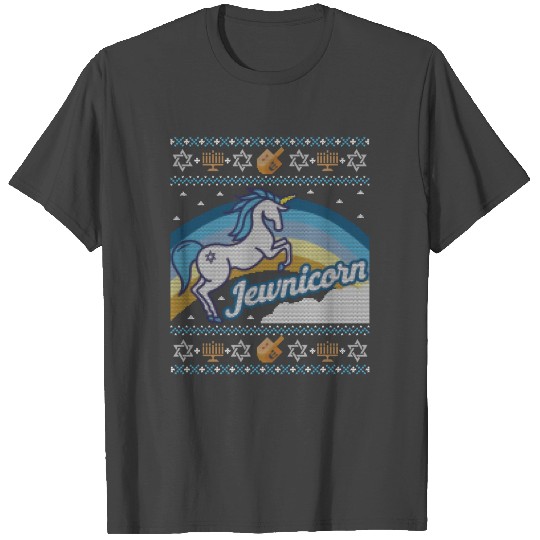 Ugly Hanukkah Unicorn Jewnicorn T Shirts