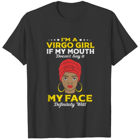 Funny Virgo Afro Black Women Virgo Girl T Shirts