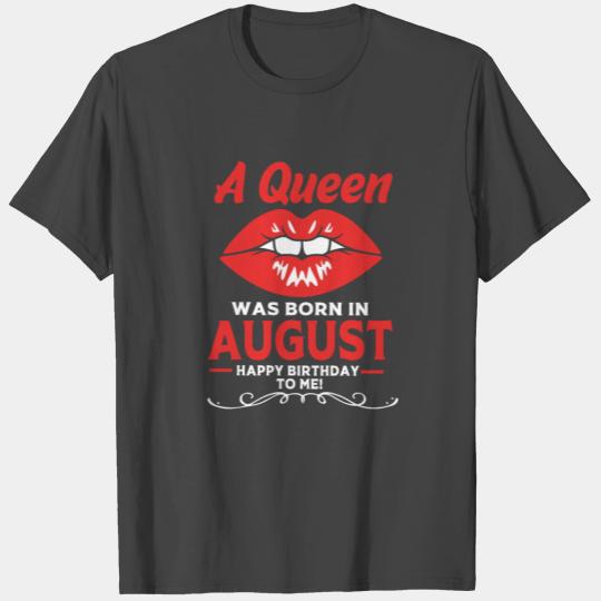 Virgo Zodiac Sign Red Lip August Queen T Shirts