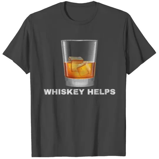 Womens Whiskey Helps Bourbon Drinker Funny V Neck T Shirts