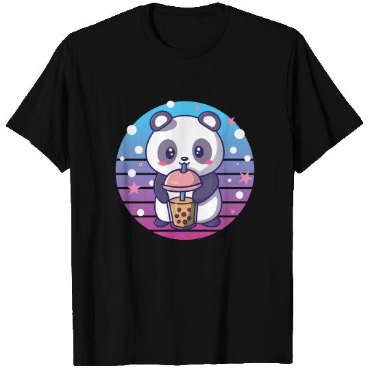 Panda Bear Boba Milk Tea Funny Bubble Tea Lovers T Shirts