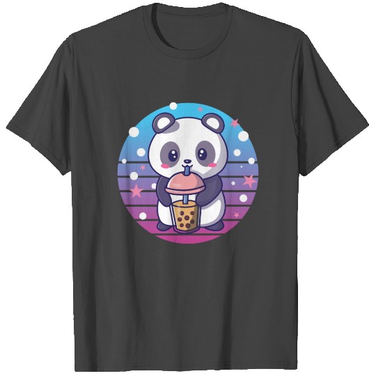 Panda Bear Boba Milk Tea Funny Bubble Tea Lovers T Shirts
