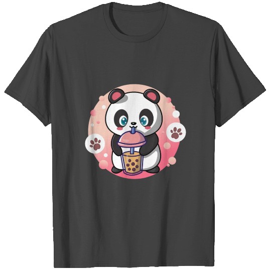Panda Bear Boba Milk Tea Funny Bubble Tea Lovers T Shirts