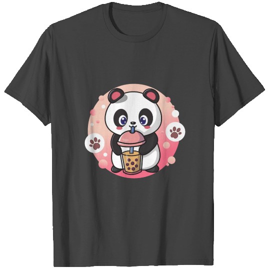 Panda Bear Boba Milk Tea Funny Bubble Tea Lovers T Shirts