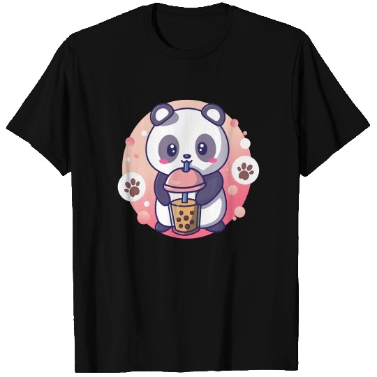 Panda Bear Boba Milk Tea Funny Bubble Tea Lovers T Shirts