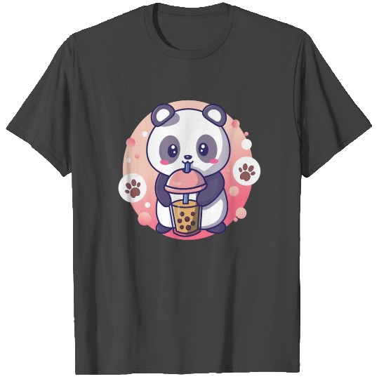 Panda Bear Boba Milk Tea Funny Bubble Tea Lovers T Shirts