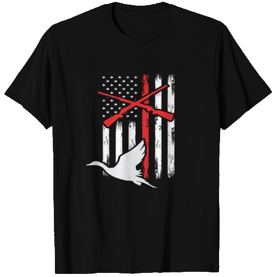 USA Flag Goose Hunting T Shirts