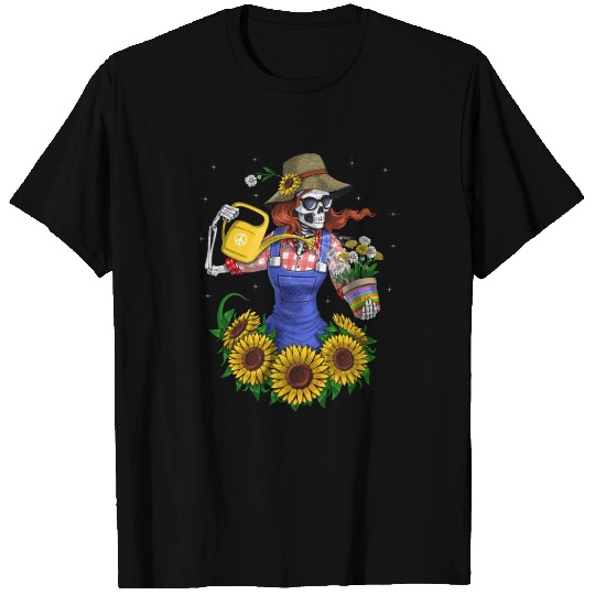 Skeleton Gardening Plants T Shirts