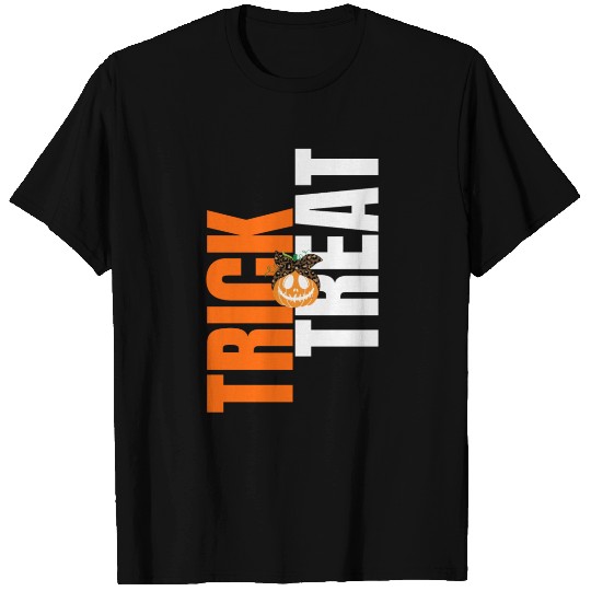 trick or treat Typography Saying T Shirts