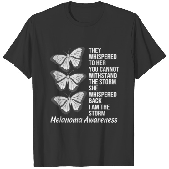 They Whispered To Her Cancer Melanoma Awareness T Shirts