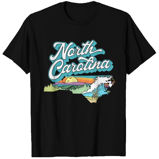 North Carolina Vintage Nature Lover Mountains Beac T Shirts