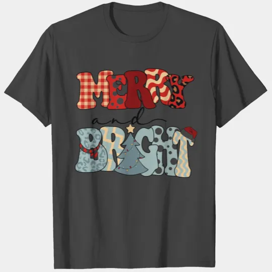 Merry and Bright-Christmas-Merry Xmas-Funny T Shirts